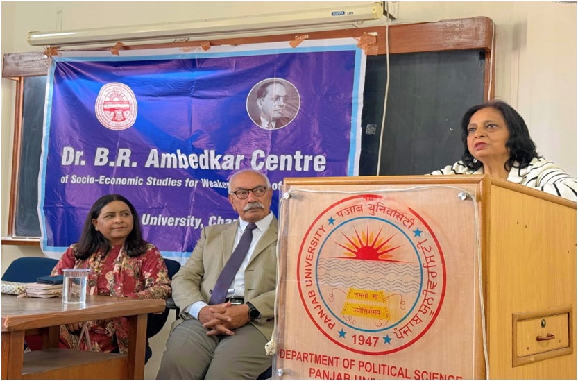 On the eve of International Women’s Day, Dr. B.R Ambedkar Centre Panjab University, today organised a special lecture.